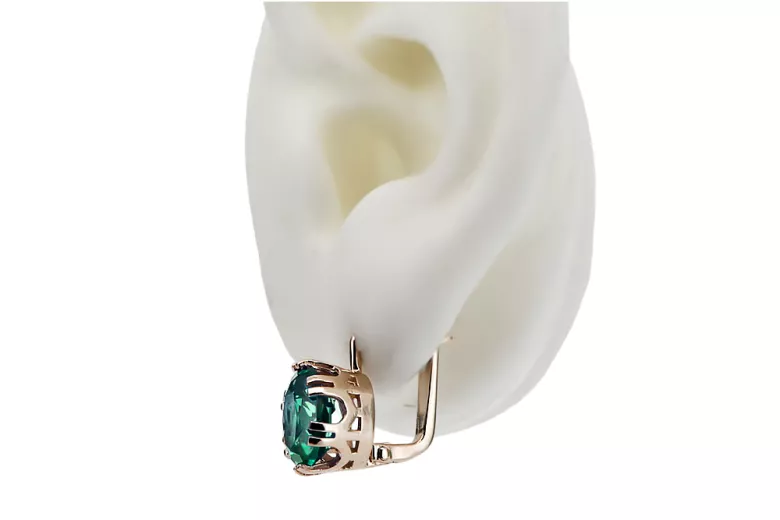 Βιντέιζ Κορδόνια Σμαραγδιού Original vintage 14k από ροζ χρυσό vec016r